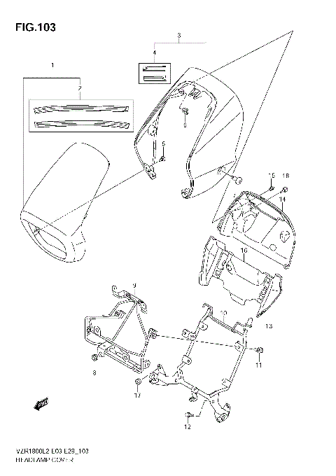 HEADLAMP COVER (VZR1800Z L2 E03)