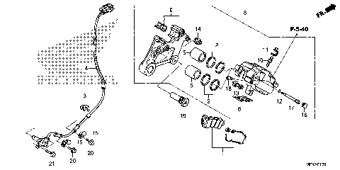 REAR BRAKE CALIPER (ABS)