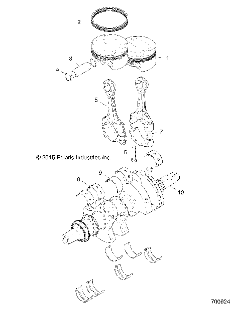 ENGINE, CRANKSHAFT and PISTON - R18RT_87 ALL OPTIONS (700924)