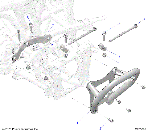 CHASSIS, FRONT GEARCASE AND BUMPER MOUNTING - Z25RPD2KAK/BK/AJ/BJ/AM/BM (C750078)
