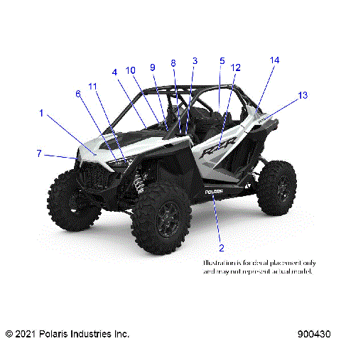BODY, DECALS - Z22MAD92AJ/BJ/AK/BK (900430)