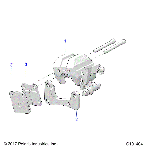 BRAKES, CALIPER, FRONT - A19HAA15N7 (C101404)