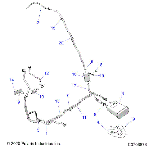 FUEL SYSTEM, FUEL LINES, EVAP - Z22RGL2KBP/BP/BT (C0703873)