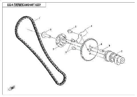 CAMSHAFT OF CYLINDER  ASSY