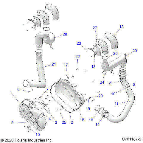 DRIVE TRAIN, CLUTCH COVER AND DUCTING - Z21N4M99AG (C701187-2)