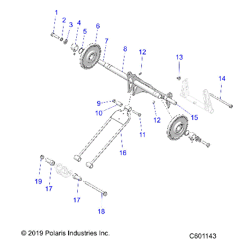 SUSPENSION, TORQUE ARM, REAR - S23CEU5TSL (C601143)
