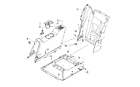 REAR CONSOLE AND FLOOR PANEL ASSEMBLY [98587]