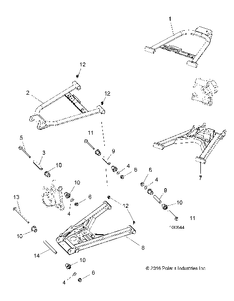SUSPENSION, REAR CONTROL ARMS - A18DCE87BB (100644)