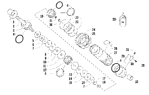 REAR SUSPENSION FRONT ARM SHOCK ABSORBER [95459]