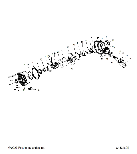 DRIVE TRAIN, FRONT GEARCASE - G25GAE99 (701246)