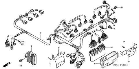 WIRE HARNESS (ENGINE)    ('02-'03)