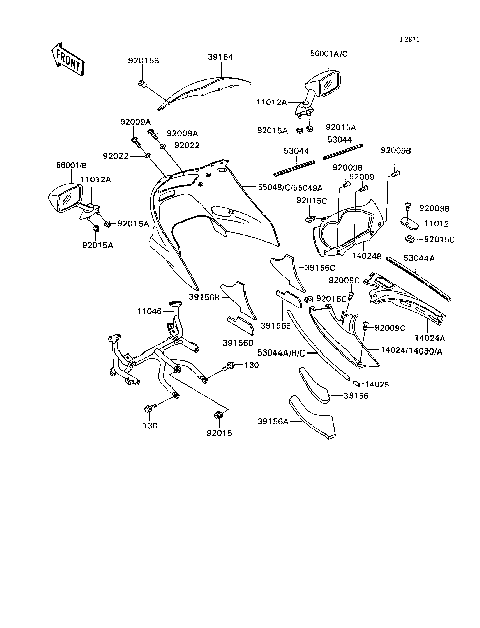 kittyページ 1990 Kawasaki Motorcycles Parts Diagrams | Crossbay