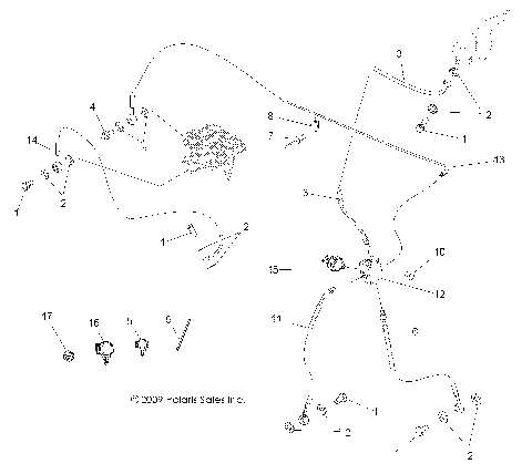 BRAKES, LINES and ASSEMBLY - A10NA32AA (49ATVBRAKELINE10TBLZR)