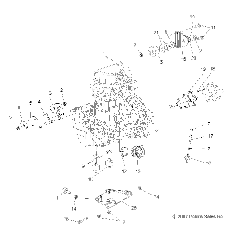 ENGINE, MOUNTING - A08DN76FC (49ATVENGINEMTG08SPTRG800)