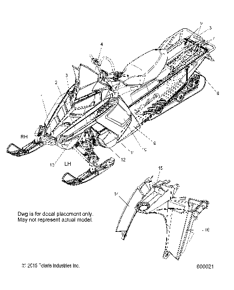 BODY, DECAL - S16CS6GSL/GEL (600021)