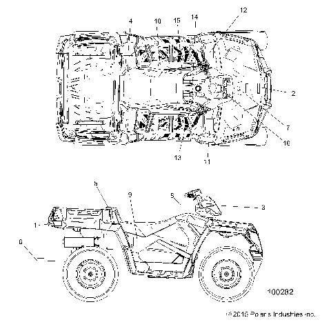 BODY, DECALS - A16SUE57F1 (100282)