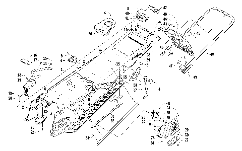 TUNNEL, REAR BUMPER, AND SNOWFLAP ASSEMBLY [97008]