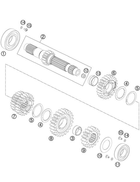 TRANSMISSION I - MAIN SHAFT        