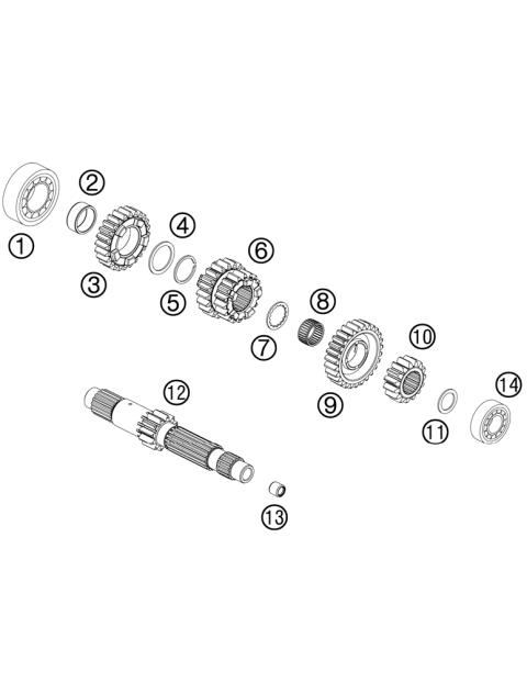 TRANSMISSION I - MAIN SHAFT        