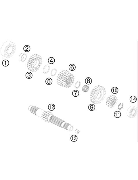 TRANSMISSION I - MAIN SHAFT        