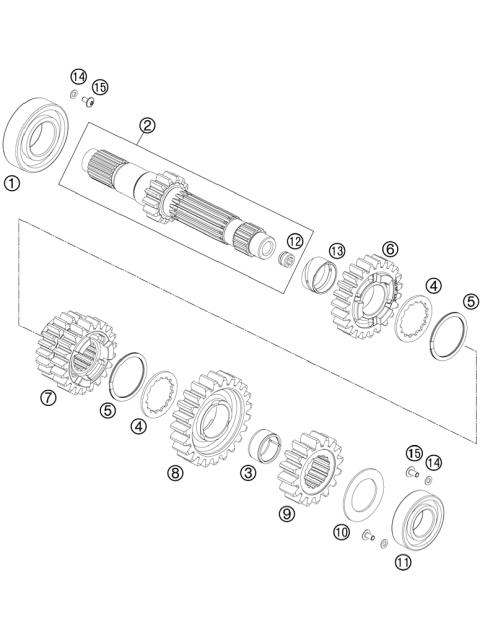 TRANSMISSION I - MAIN SHAFT        
