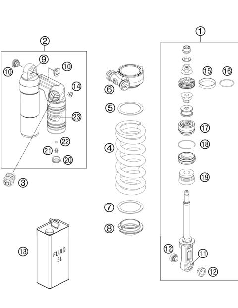MONOSHOCK DISSASSEMBLED            