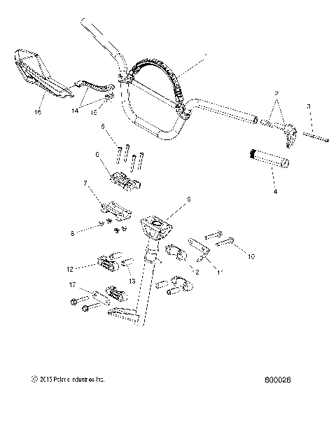 STEERING, HANDLEBAR MOUNTING - S16EN8/EY8 ALL OPTIONS (600026)