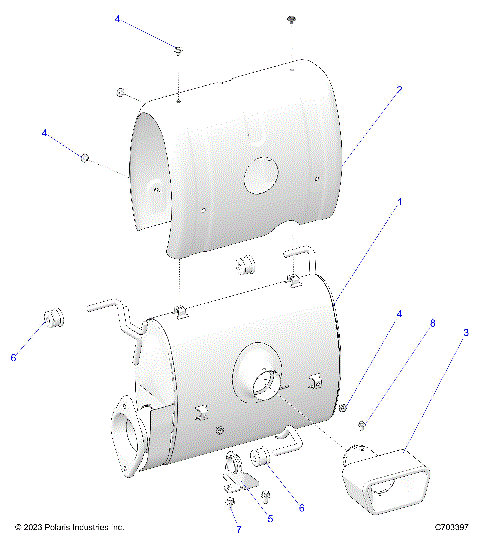 ENGINE, EXHAUST SYSTEM, SILENCER AND RELATED - Z24RGD2KAH/AL/BH/BL  (C0703055-01)