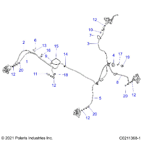 BRAKES, BRAKE LINES - A20SEA57A1/A4/A7/A9/B1/B4/B7/B9 (C0211368-1)