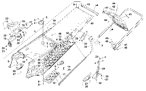 TUNNEL, REAR BUMPER, AND SNOWFLAP ASSEMBLY [95873]