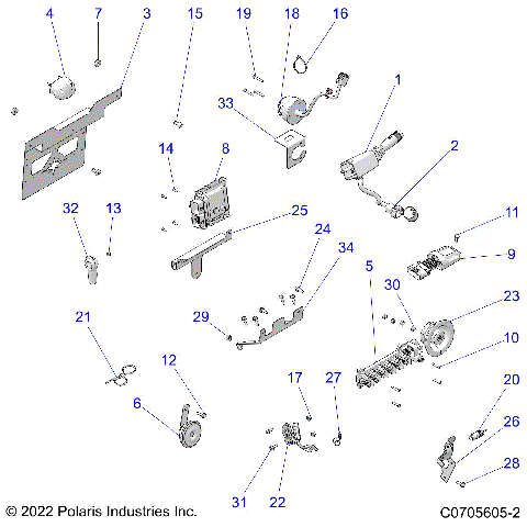 ELECTRICAL, WIRE HARNESS COMPONENTS, AND LICENSE PLATE - R23RRSD4CA (C0705605-2)