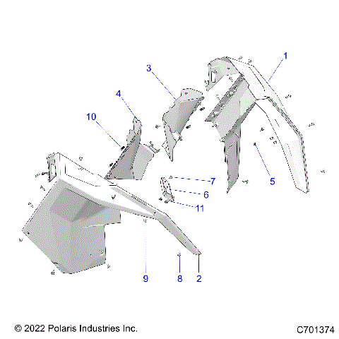 BODY, FRONT FENDER - Z21RAE92BD/BJ (C701374)