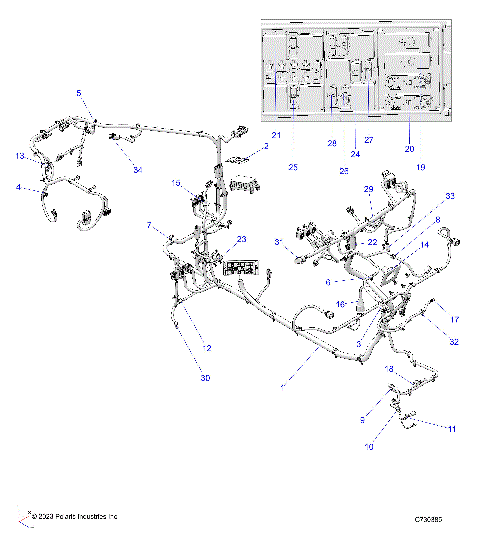 ELECTRICAL, WIRE HARNESS - R23E3SC3BD (C730385)