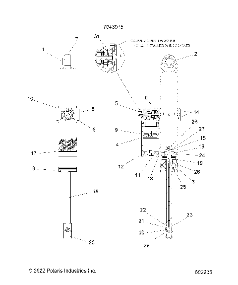 SUSPENSION, SHOCK, REAR TRACK - S23TDL6KSA (602235)