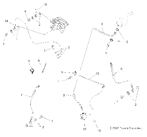 BRAKES, BRAKE LINES - A09BG50FA (49ATVBRAKELINE08SCRAM)
