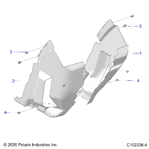 BODY, FRONT MUD GUARDS - A26SLZ95AF (C102336-4)