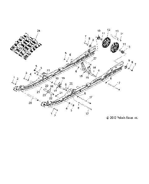 SUSPENSION, REAR and TRACK - S15CS6GSL/GEL (49SNOWSUSPRR13600RMK144)