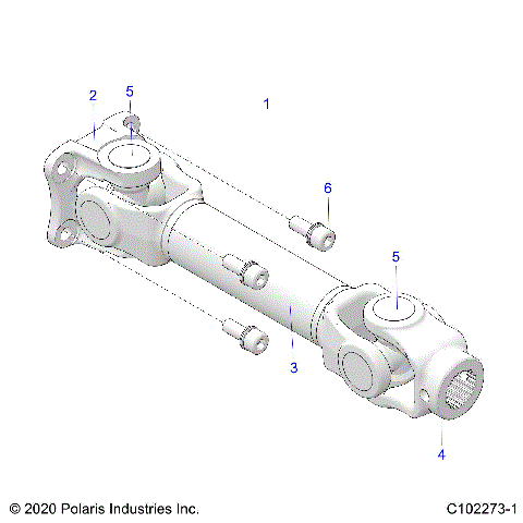 DRIVE TRAIN, PROP SHAFT, REAR - A26SYE85AL (C102273-1)