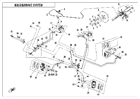 BRAKE SYSTEM (WITH HYDRAULIC DISTRIBUTION VALVE,SUMITOMO PLUG)