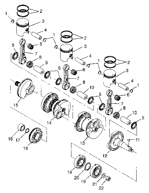 CRANKSHAFT & PISTON SL 780 B974088 and Intl. SL 780 I974088 (4940924092C002)