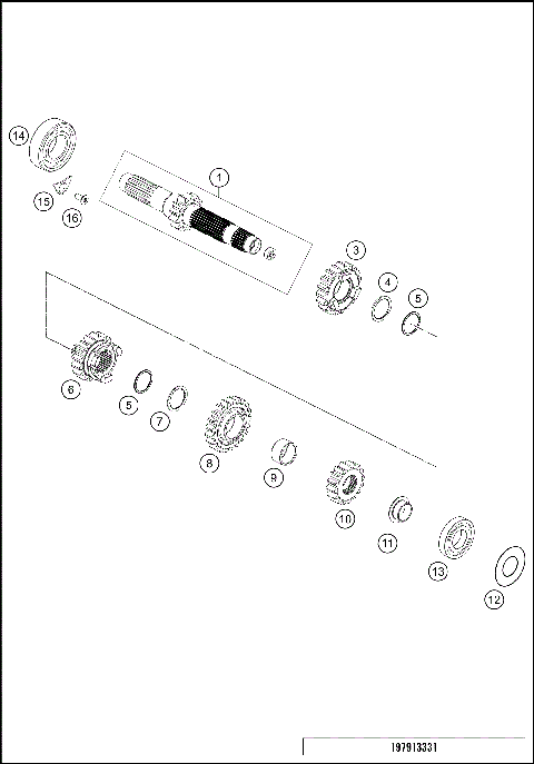 TRANSMISSION I - MAIN SHAFT