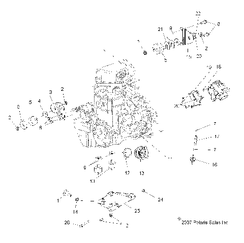ENGINE, MOUNTING - A08TN68AX/AZ (49ATVENGINEMTG08SPX27)