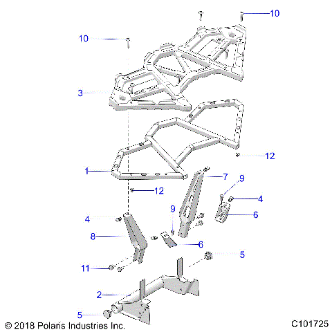 BODY, REAR RACK - A24SGE95PT (C101725)