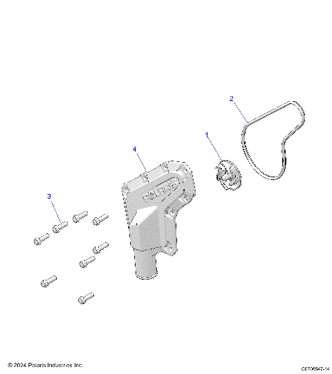 ENGINE, WATERPUMP AND BYPASS -   (C0706547-14)