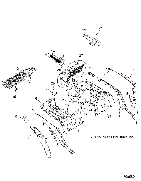 BODY, REAR RACK AND FENDERS - Z16VDE99FM/NM (700580)