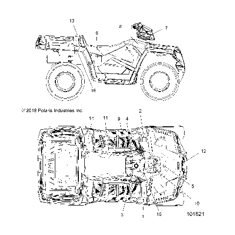 BODY, DECALS - A19SWE57R1 (101621)