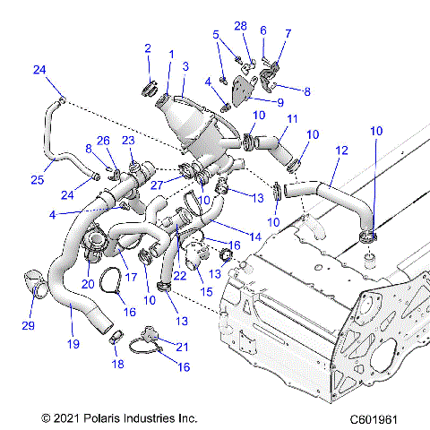 ENGINE, COOLING SYSTEM - S22TGW8RS/8RE/TGM8RS/8RE ALL OPTIONS (C601961)