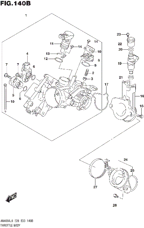 THROTTLE BODY (AN400ZAL6 E28)