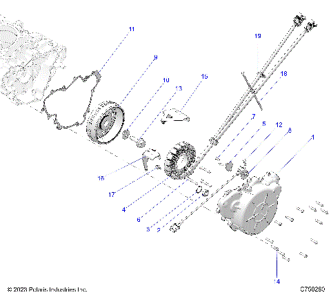 ENGINE, STATOR AND FLYWHEEL - Z25S4D92AA/AL/BA/BF/AF/BL (C750280)