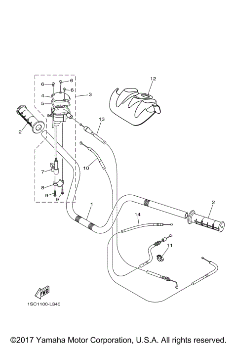 STEERING HANDLE CABLE